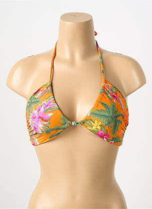 Haut de maillot de bain bretelles élastiquées ajustables orange BANANA MOON femme