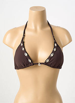 Haut de maillot de bain haut triangles haut triangles marron BANANA MOON femme
