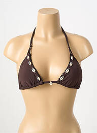 Haut de maillot de bain haut triangles haut triangles marron BANANA MOON femme
