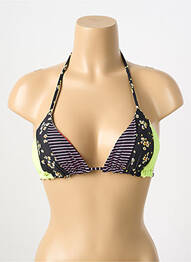 Haut de maillot de bain fermeture liens à nouer haut triangles noir MAAJI femme