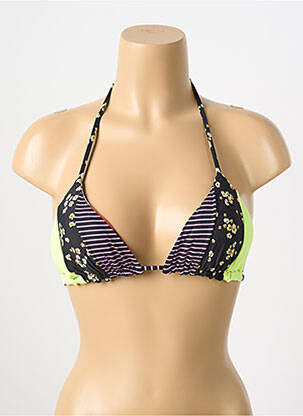 Haut de maillot de bain fermeture liens à nouer haut triangles noir MAAJI femme