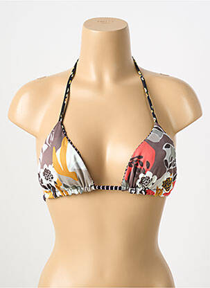Haut de maillot de bain fermeture liens à nouer haut triangles noir MAAJI femme