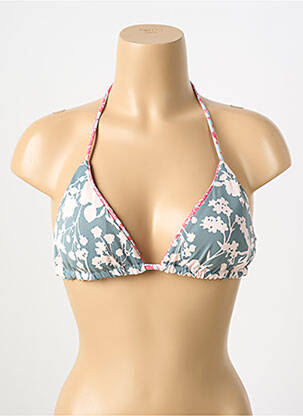 Haut de maillot de bain fermeture liens à nouer haut triangles vert MAAJI femme