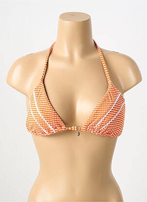 Haut de maillot de bain fermeture liens à nouer haut triangles orange BANANA MOON femme