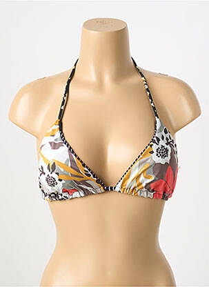 Haut de maillot de bain fermeture liens à nouer haut triangles noir MAAJI femme