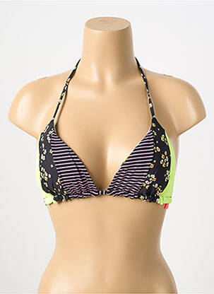 Haut de maillot de bain fermeture liens à nouer haut triangles noir MAAJI femme