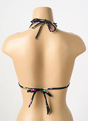 Haut de maillot de bain fermeture liens à nouer haut triangles noir BANANA MOON femme