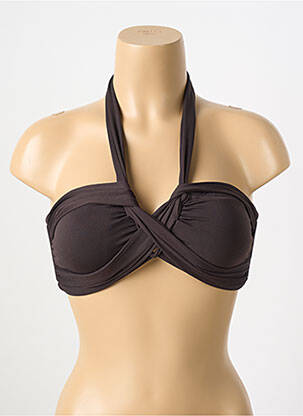 Haut de maillot de bain stretch haut soutien-gorge moulé marron SEAFOLLY femme