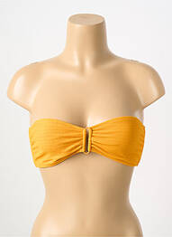 Haut de maillot de bain stretch haut bandeau orange WATERCULT femme