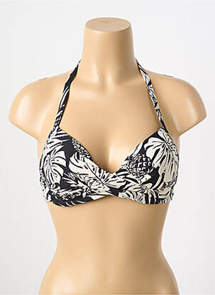 Haut de maillot de bain stretch haut soutien-gorge moulé noir BANANA MOON femme