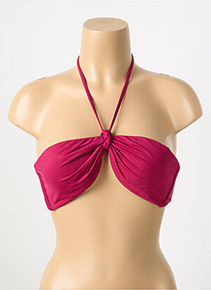 Haut de maillot de bain stretch haut soutien-gorge avec mousse de rembourrage amovible rouge BANANA MOON femme