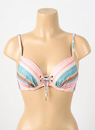 Haut de maillot de bain stretch haut soutien-gorge moulé rose WATERCULT femme