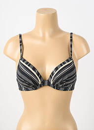 Haut de maillot de bain stretch haut soutien-gorge moulé noir WATERCULT femme