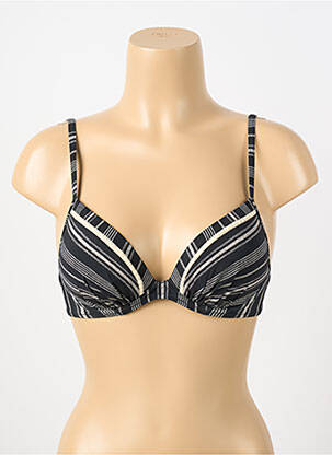 Haut de maillot de bain stretch haut soutien-gorge moulé noir WATERCULT femme