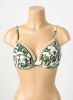 Haut de maillot de bain stretch haut soutien-gorge moulé vert WATERCULT femme
