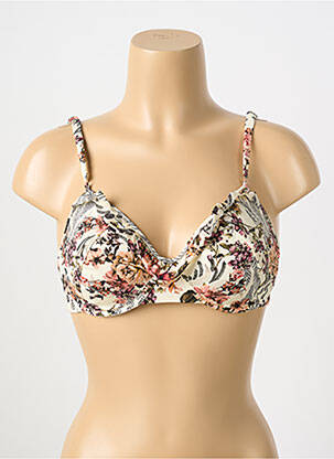 Haut de maillot de bain stretch haut soutien-gorge balconnet beige WATERCULT femme