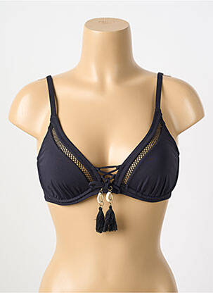 Haut de maillot de bain stretch haut soutien-gorge balconnet noir WATERCULT femme