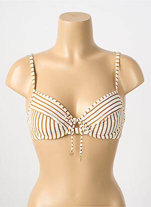 Haut de maillot de bain stretch haut soutien-gorge balconnet beige WATERCULT femme
