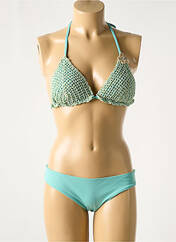 Maillot de bain 2 pièces bleu GENIUS pour femme seconde vue