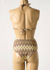 Maillot de bain 2 pièces marron GENIUS pour femme seconde vue