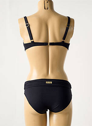 Maillot de bain 2 pièces stretch haut soutien-gorge emboitant noir GENIUS femme