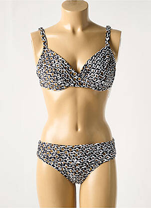 Maillot de bain 2 pièces stretch haut soutien-gorge emboitant noir ROIDAL femme