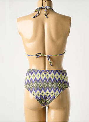 Maillot de bain 2 pièces stretch haut soutien-gorge moulé violet GENIUS femme