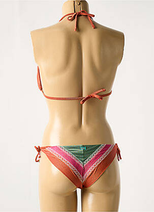 Maillot de bain 2 pièces stretch haut soutien-gorge avec mousse de rembourrage amovible orange BANANA MOON femme