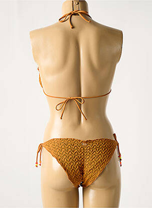 Maillot de bain 2 pièces stretch haut soutien-gorge avec mousse de rembourrage amovible orange BANANA MOON femme