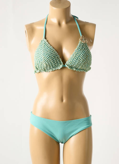 Maillot de bain 2 pièces bleu GENIUS pour femme