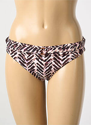 Bas de maillot de bain imprimé fantaisie culotte beige BANANA MOON femme