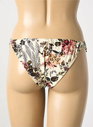 Bas de maillot de bain imprimé fantaisie culotte beige WATERCULT femme