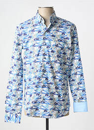 Chemise manches longues imprimé fantaisie bleu DARIO BELTRAN homme