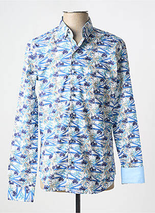 Chemise manches longues imprimé fantaisie bleu DARIO BELTRAN homme