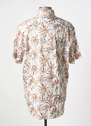 Chemise manches courtes imprimé fantaisie beige DARIO BELTRAN homme