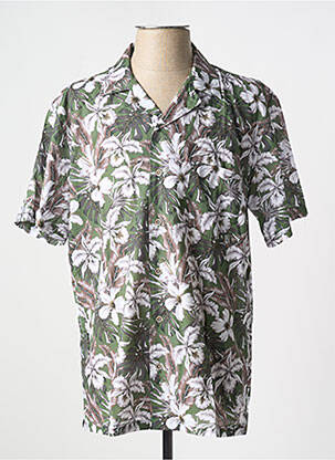Chemise manches courtes imprimé fantaisie vert DARIO BELTRAN homme