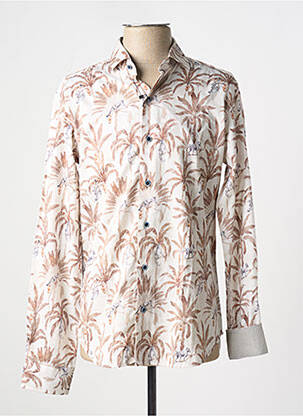 Chemise manches longues beige DARIO BELTRAN pour homme