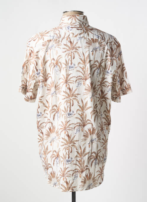 Chemise manches courtes imprimé fantaisie beige DARIO BELTRAN homme