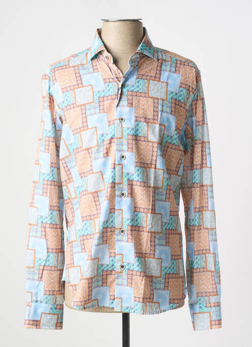 Chemise manches longues imprimé fantaisie bleu DARIO BELTRAN homme