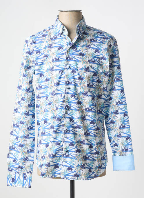 Chemise manches longues bleu DARIO BELTRAN pour homme