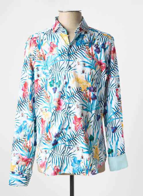 Chemise manches longues bleu DARIO BELTRAN pour homme