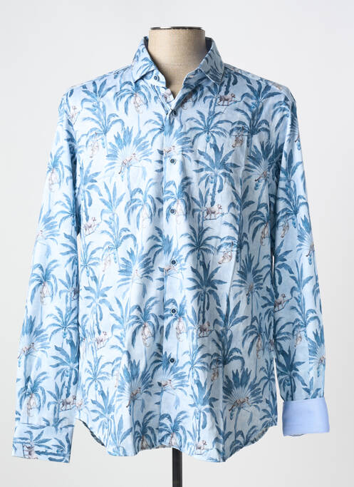 Chemise manches longues bleu DARIO BELTRAN pour homme