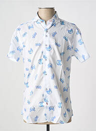 Chemise manches courtes imprimé fantaisie blanc THE SURFCAR homme