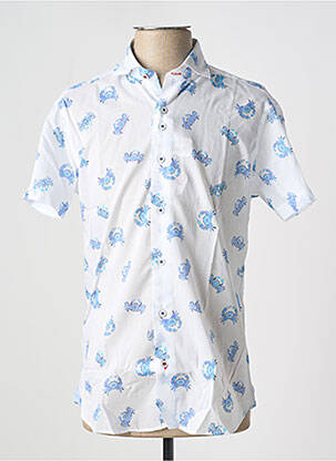 Chemise manches courtes imprimé fantaisie blanc THE SURFCAR homme