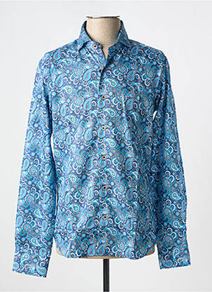 Chemise manches longues imprimé fantaisie bleu DARIO BELTRAN homme