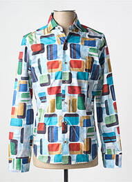 Chemise manches longues imprimé fantaisie bleu DARIO BELTRAN homme