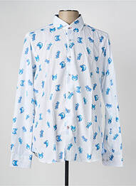 Chemise manches longues imprimé fantaisie blanc THE SURFCAR homme