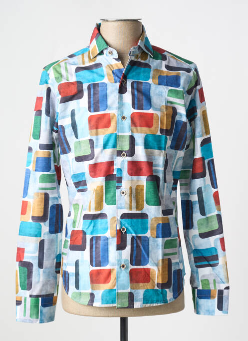 Chemise manches longues imprimé fantaisie bleu DARIO BELTRAN homme