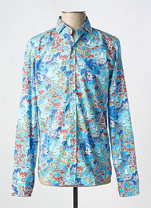 Chemise manches longues manches longues bleu DARIO BELTRAN homme