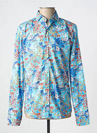 Chemise manches longues imprimé fantaisie bleu DARIO BELTRAN homme